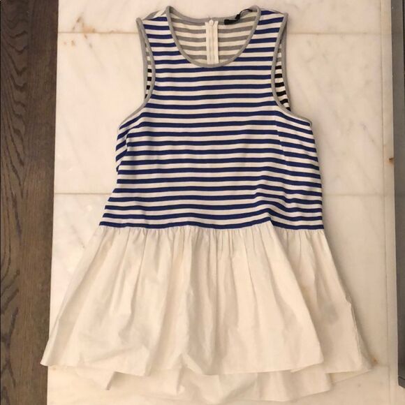 💙 TIBI Striped Peplum Top - Picture 3 of 7